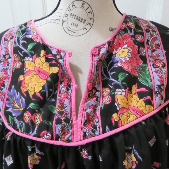 Vintage 1980s Kaftan Style Dress / MuuMuu - Picture 3 of 7